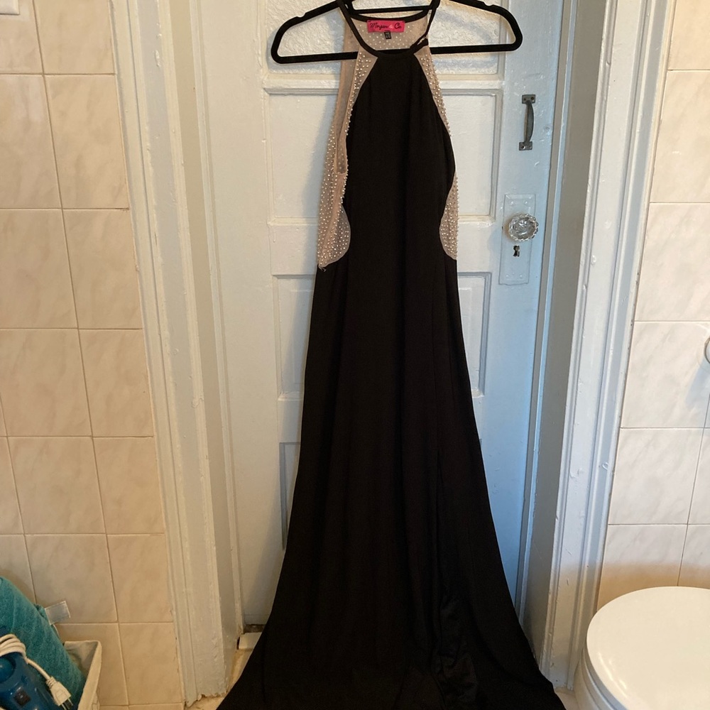 Black formal gown with stones size 11/12